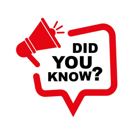 did you know sign on white backgroundのイラスト素材