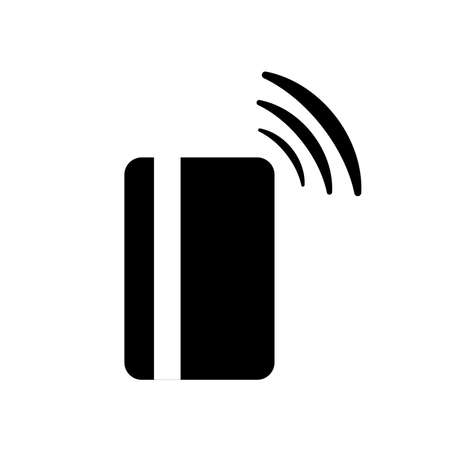 contactless card icon on white backgroundのイラスト素材