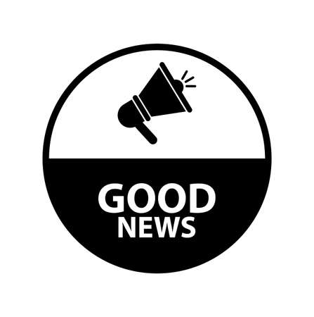 good news megaphone sign on white backgroundのイラスト素材