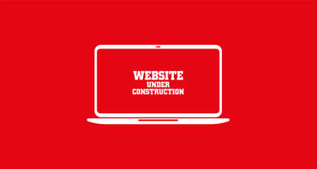 yellow warning sign. Under construction background.のイラスト素材