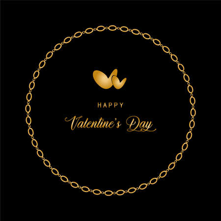 happy valentine's day card on white backgroundのイラスト素材