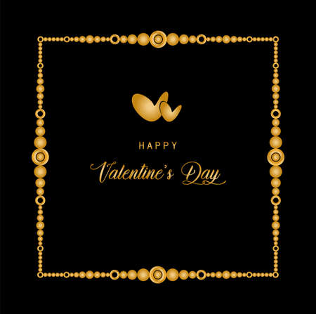 happy valentine's day card on white backgroundのイラスト素材