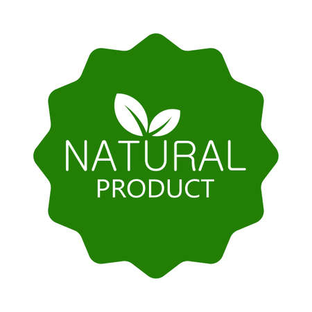 natural product icon on white backgroundのイラスト素材