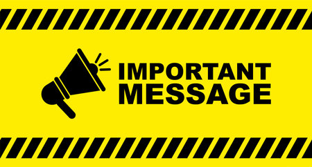 important message sign on white backgroundのイラスト素材