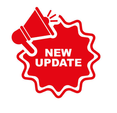 New update sign on white backgroundのイラスト素材