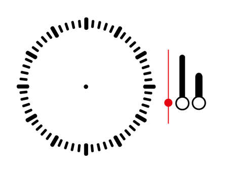 clock isolated on white backgroundのイラスト素材