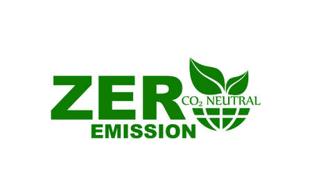 reducing CO2 emissions to stop climate change. green energy backgroundのイラスト素材
