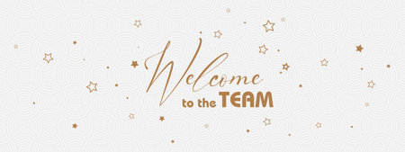 welcome to the team on white backgroundのイラスト素材