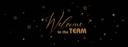 welcome to the team on white backgroundのイラスト素材