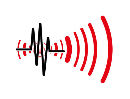 Earthquake icon. seismogram for seismic measurement.のイラスト素材