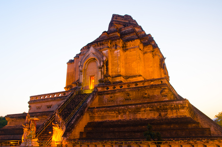 Ruins of traditional old heritage stone medieval temple in East Asia in an archaeological complexの写真素材