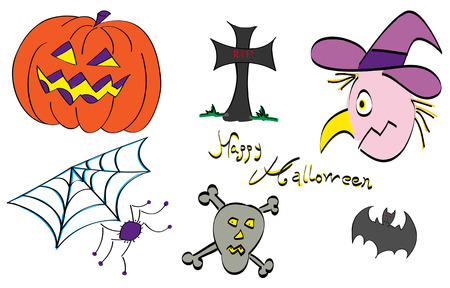 Halloween elements designのイラスト素材