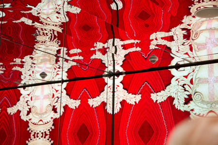 Original abstract image made of mirrors and reflections, colors and art imagesの写真素材