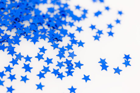 blue stars from white background