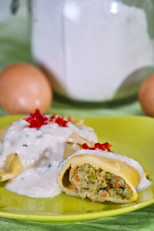 Swabian mouth pocketsの写真素材