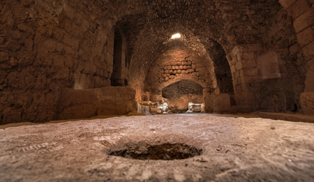 Room inside of Jordan Crusader Castle in city of  Al Kerakの写真素材