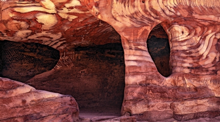 City of Petra in Jordan with unique rock structure の写真素材