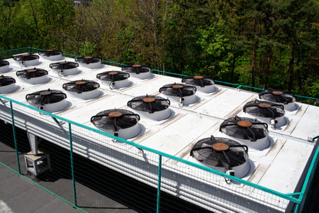 air conditioning, Outdoor Unit of Air Conditionerの写真素材