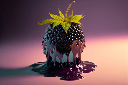 blueberry splashing juice. Fresh juicy berries concept. Juice splash. Flyingberry. Ripe berries. Generative AIの素材