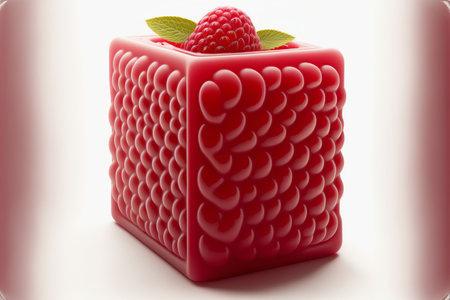 Raspberry splashing juice on white background. Fresh juicy berries concept. Juice splash. Flyingberry. Ripe berries. Generative AIの素材