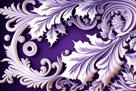 Abstract ornate purple and white color background. Patterned color background. abstract picture. Generative AIの素材