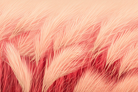 Abstract pastel red color grass background. colored background. abstract picture. Generative AIの素材