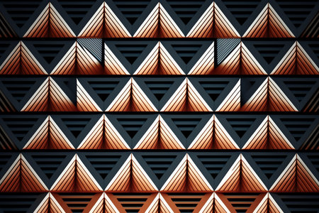 Abstract geometric background with multicolored triangles. triangle background. generative aiの素材