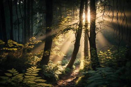 Jungle waterfall cascade in tropical rainforest. Waterfall in the forest.の素材