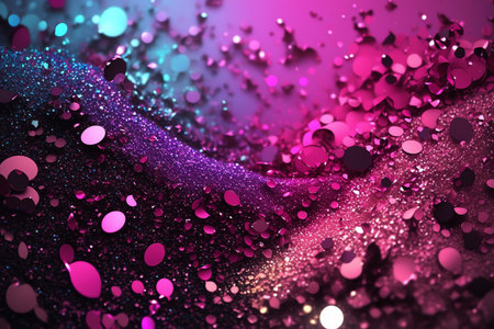Background filled with shiny red glitter. glitter background. Generative AI.の素材