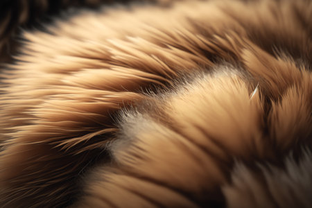 Texture of white shaggy fur. Artificial fur texture background. Generative AIの素材