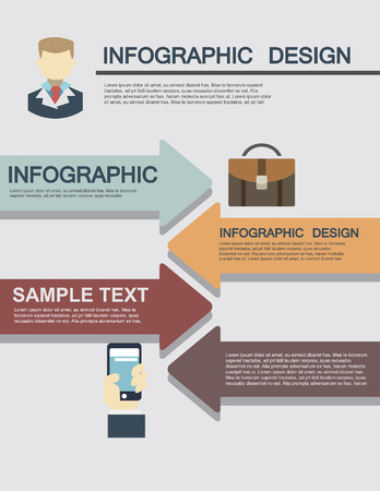 infographic element template for presentation. Minimal infographics designのイラスト素材