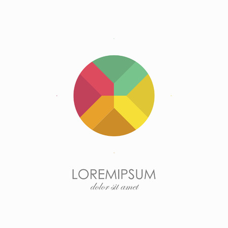 Color sign logo template. abstract symbols in flat designのイラスト素材