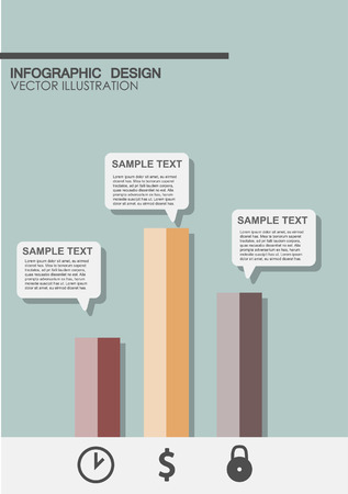 infographic element template for presentation. Minimal infographics designのイラスト素材