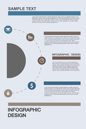 infographic element template for presentation. Minimal infographics designのイラスト素材