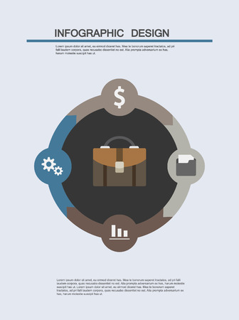 infographic element template for presentation. Minimal infographics designのイラスト素材