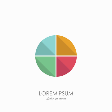 Color sign icon template. abstract symbols in flat designのイラスト素材