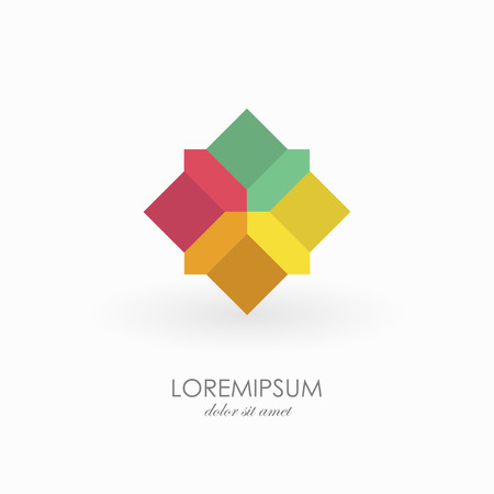 Color sign icon template. abstract symbols in flat designのイラスト素材