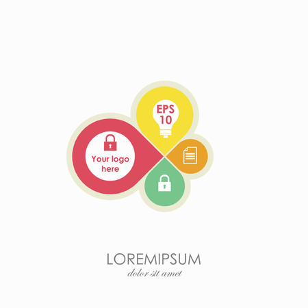 Color sign icon template. abstract symbols in flat designのイラスト素材