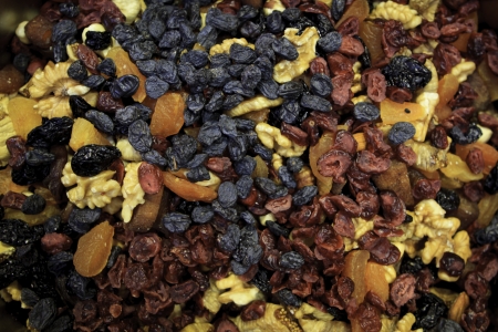 Mixed dried fruit in Istanbul market の写真素材