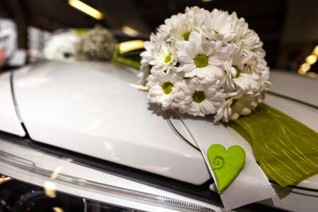 Wedding Bouquet, Carの写真素材