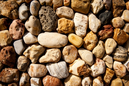 Sea stones background - round stones in pastel colorsの写真素材