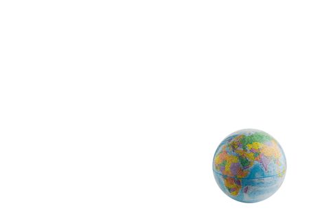 Isolated globe on white background. Copy space.の写真素材