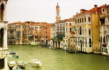 Venice. View from a Bridge. Italy.の写真素材