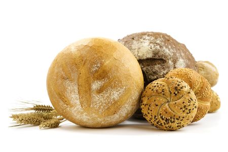 Various baking isolated on white backgroundの写真素材