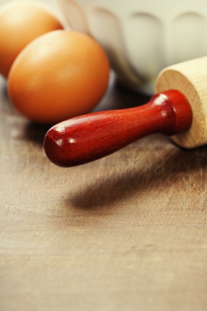 Cooking and baking concept (Ingredients and kitchen tools)の写真素材