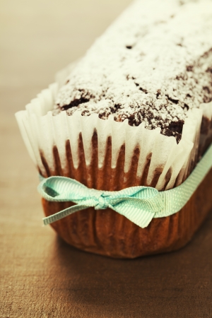 Freshly baked chocolate cake の写真素材