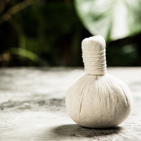 SPA composition on tropical backgroundの写真素材