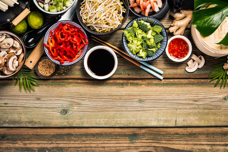 Asian cuisine ingredientsの写真素材