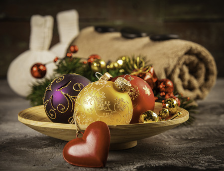 Christmas SPA compositionの写真素材