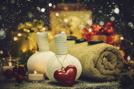 Christmas SPA compositionの写真素材